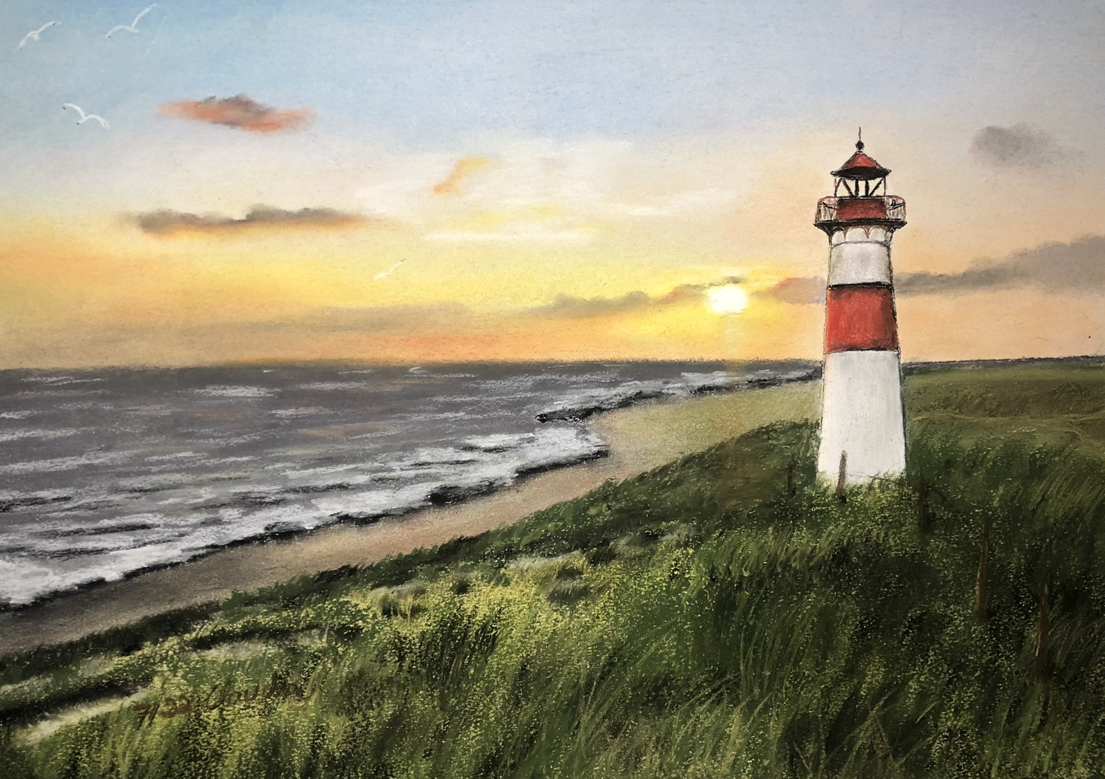 Nordseeküste bei Sonnenuntergang