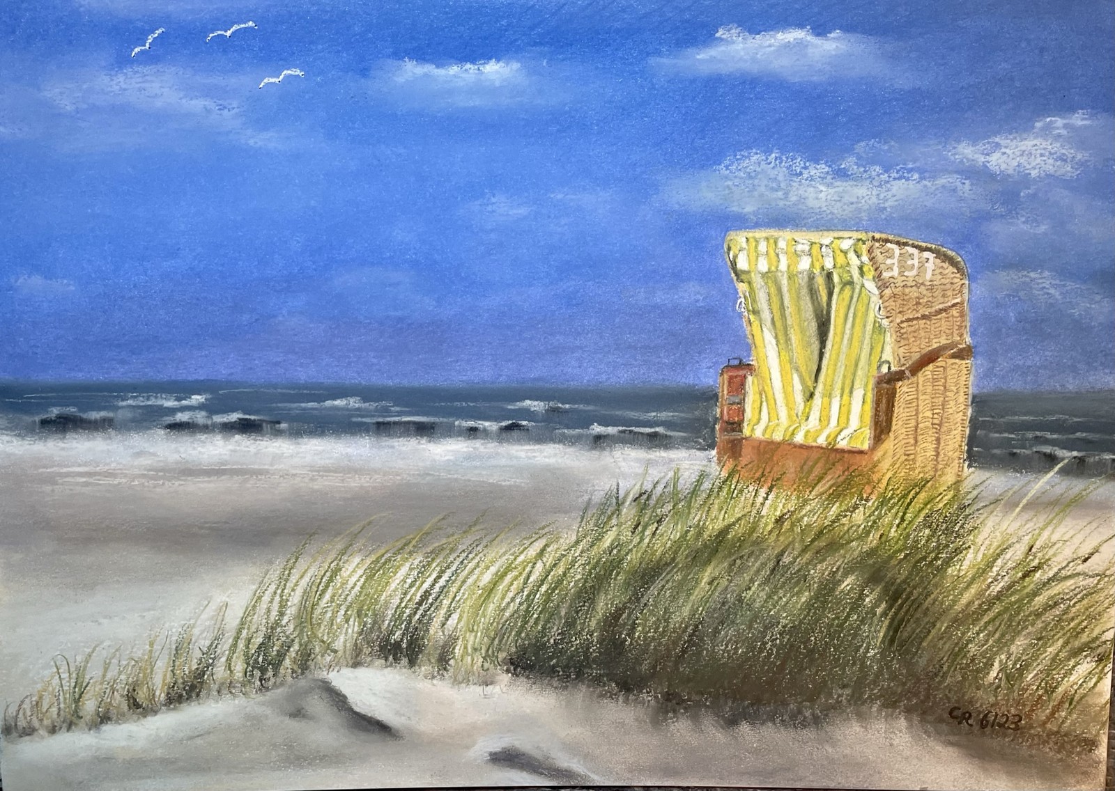Strandkorb-Motiv von Claudia Riedel
